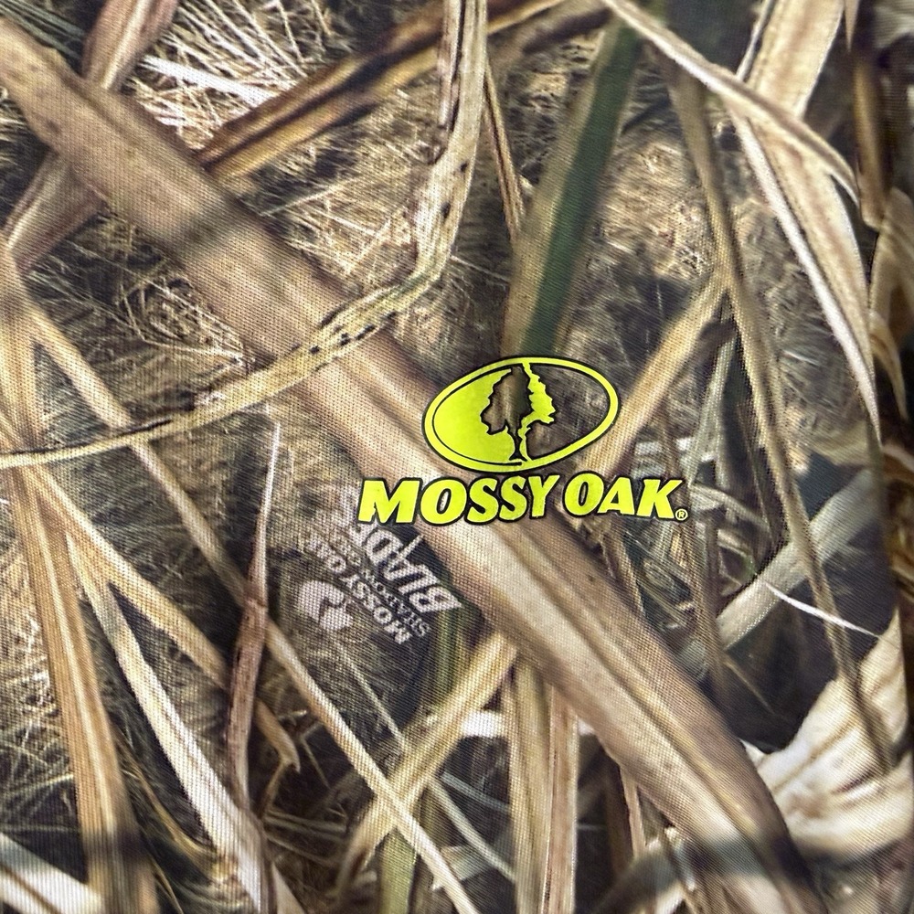 Mossy Oak Shirt Mens XL Brown Blades Camo Long Sleeve Hunting Performance Tee - Picture 3 of 6